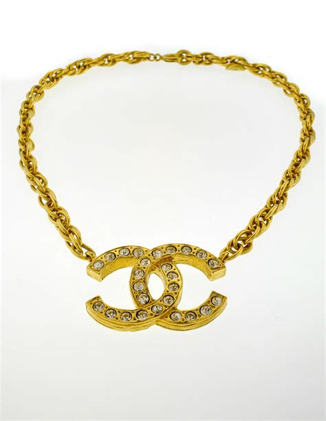 chanel red gold necklace|chanel gold necklace vintage.